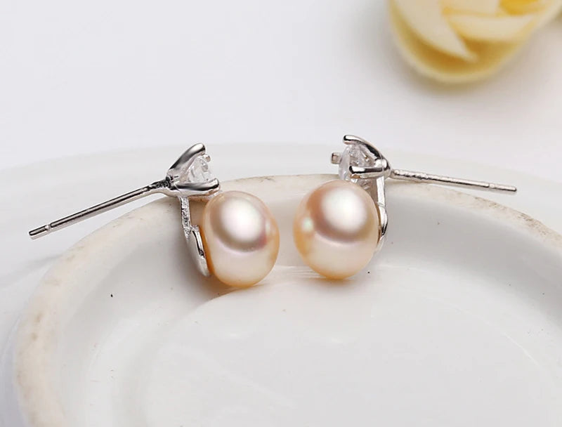Natural Freshwater Pearl Earrings - Perfect for Brides, Weddings, and Bridesmaids