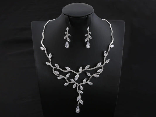 Bridal Jewelry Set For Bride - Silver Kebble Jewelry