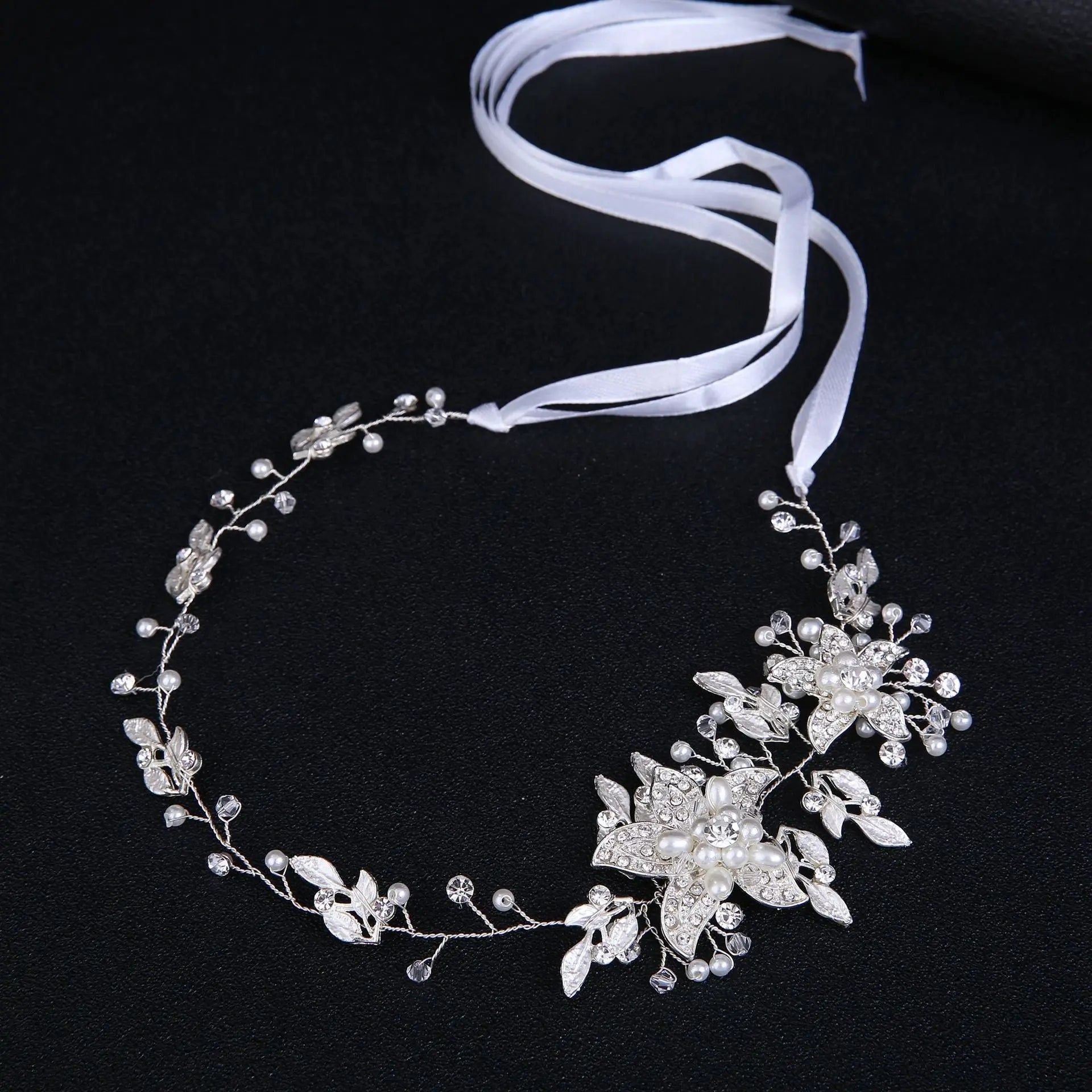 Floral Hair Comb, Flower Hair Comb Bridal Headpiece, Hair Accessories For Bride, Hair Piece Wedding Day, Floral Hair Piece, Pearl Hair Comb Kebble Jewelry