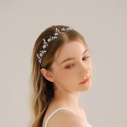 Wedding Hair Piece, Bridal Hair Piece Floral, Bridal Hair Piece Silver, Wedding Hair Vine, Bridal Hair Accessories Kebble Jewelry
