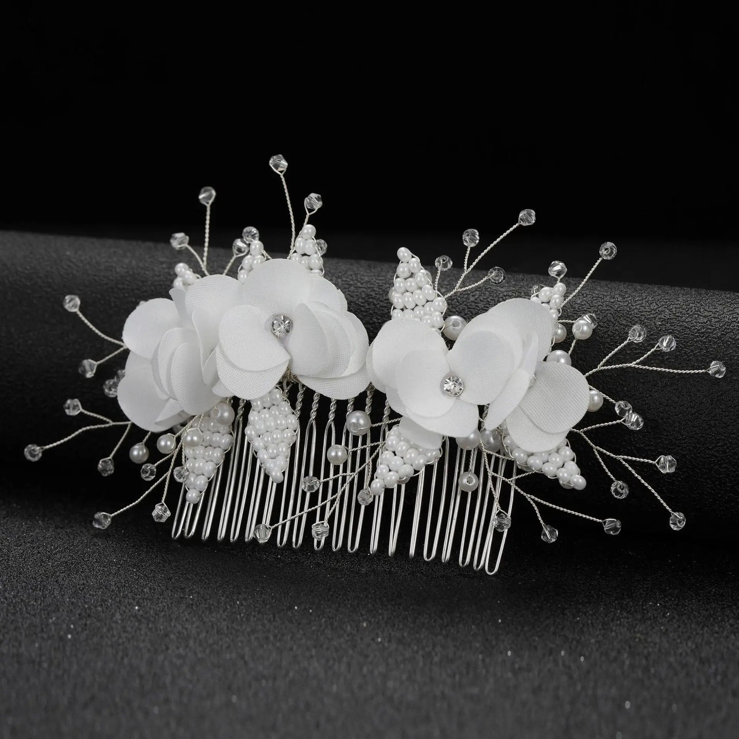 Wedding Hair Piece, Pearl Hair Pins, Gold Hair Clip, Flower Hair Piece, Floral Hair Comb, Bridal Hair Comb, Bridal Hair Accessories Kebble Jewelry