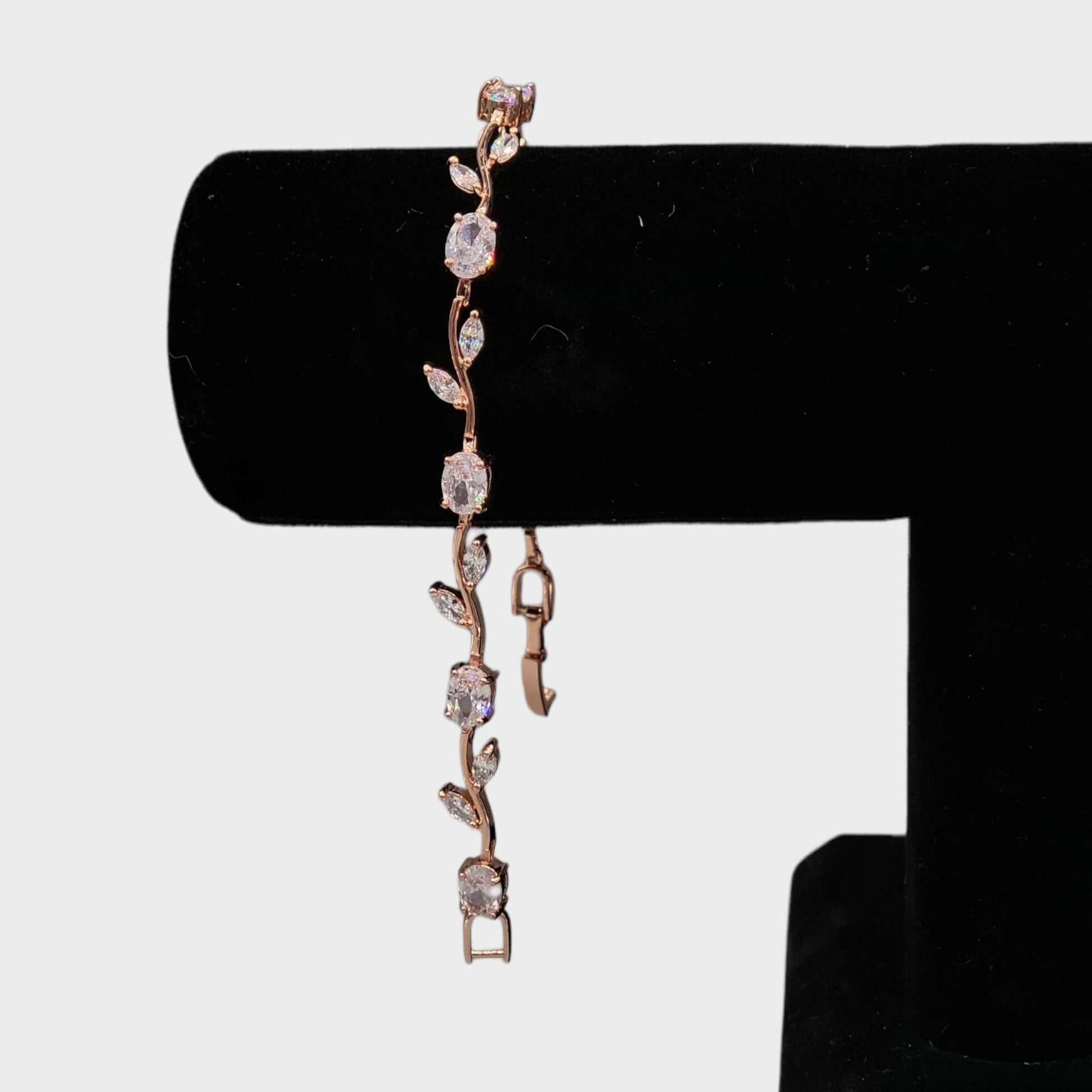 Wedding Leaf Bracelet, Bridal Jewelry Set For Bride Simple, Leaf Bracelet Wedding Jewelry, Wedding Jewelry Sets For Brides