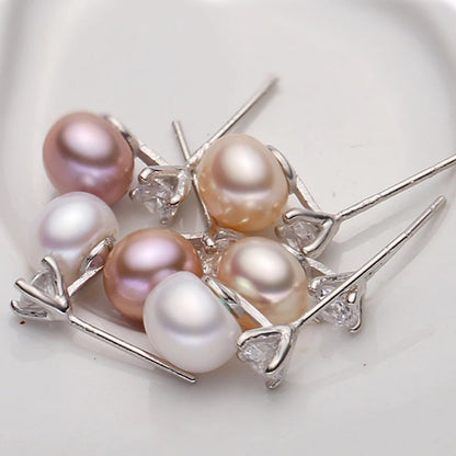 Natural Freshwater Pearl Earrings - Perfect for Brides, Weddings, and Bridesmaids