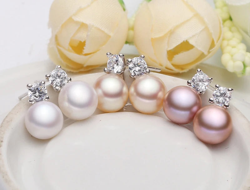 Natural Freshwater Pearl Earrings - Perfect for Brides, Weddings, and Bridesmaids