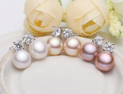 Natural Freshwater Pearl Earrings - Perfect for Brides, Weddings, and Bridesmaids