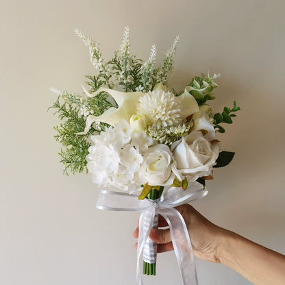 Timeless Bridal Bouquet with Calla Lilies and Roses