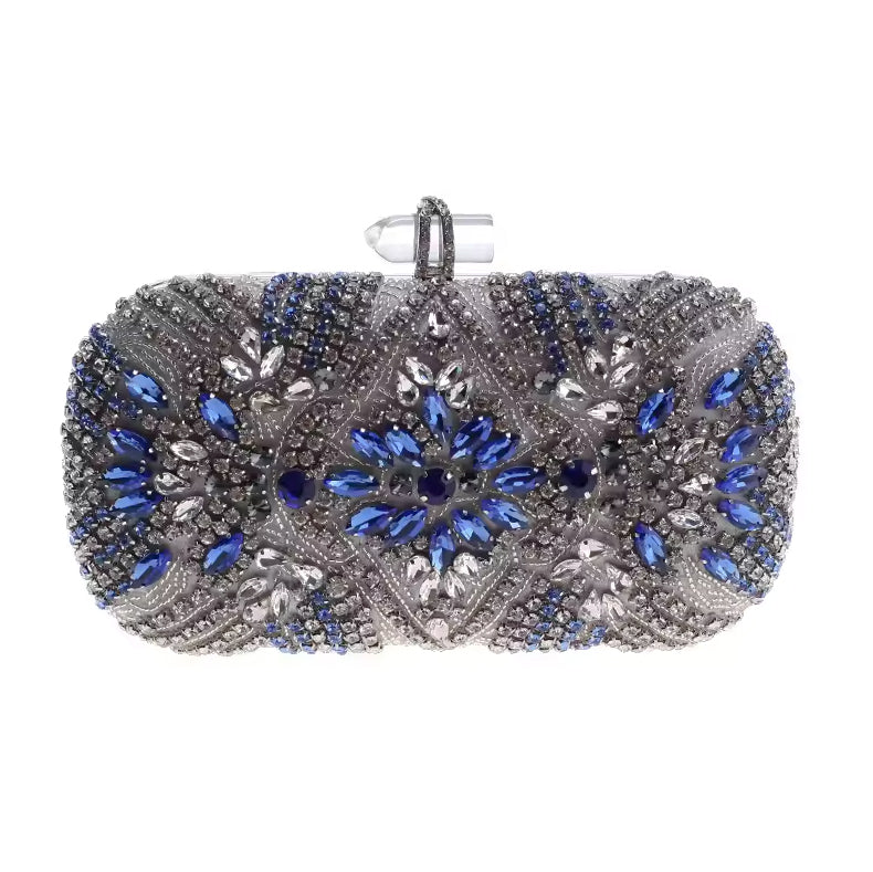 Wedding Clutch for Bride Royal Blue Wedding Clutch, Cross Body Bridal Bag