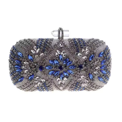 Wedding Clutch for Bride Royal Blue Wedding Clutch, Cross Body Bridal Bag