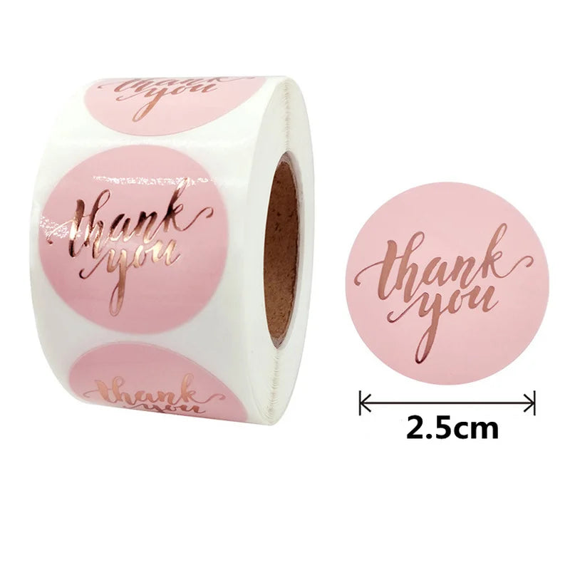 Rustic Kraft Paper "Thank You" Stickers - Perfect for Wedding Parties