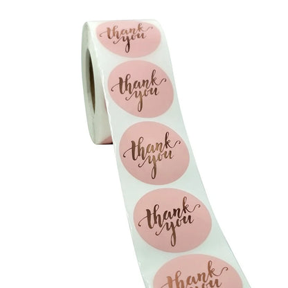 Rustic Kraft Paper "Thank You" Stickers - Perfect for Wedding Parties