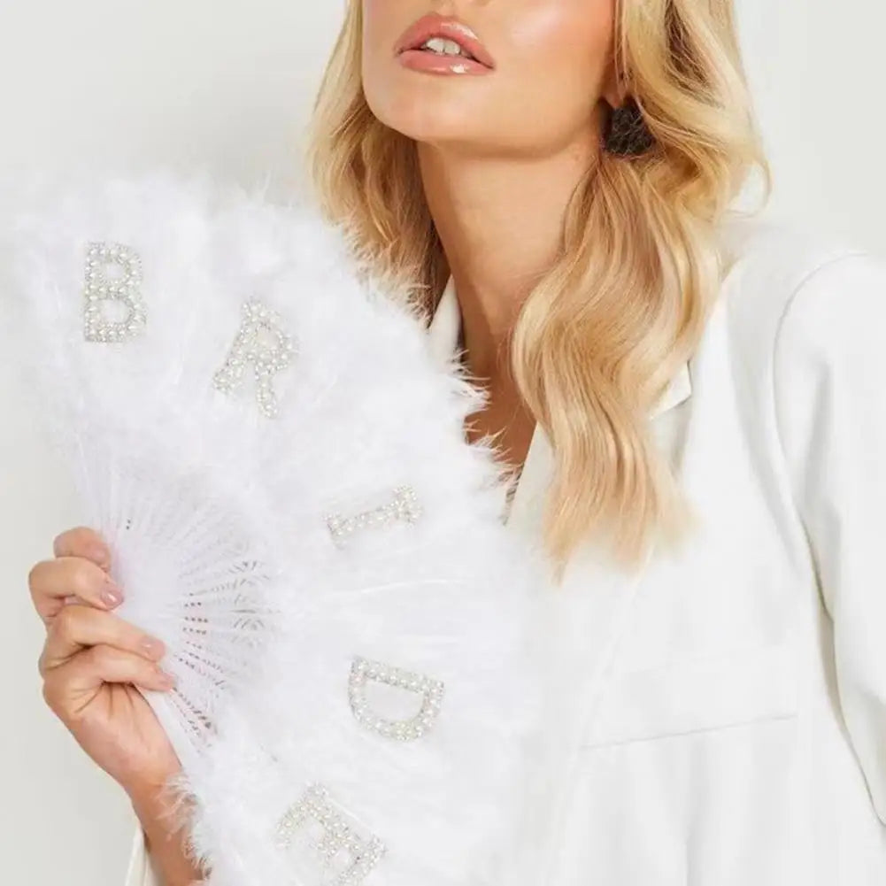 Elegant Bride Fluffy Fan - Stay Warm and Stylish