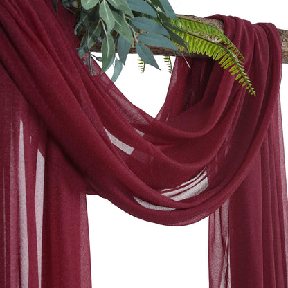 Chiffon Fabric Drapes - 6/10 Meters for Wedding Arch, Ceremony, and Reception Decorations