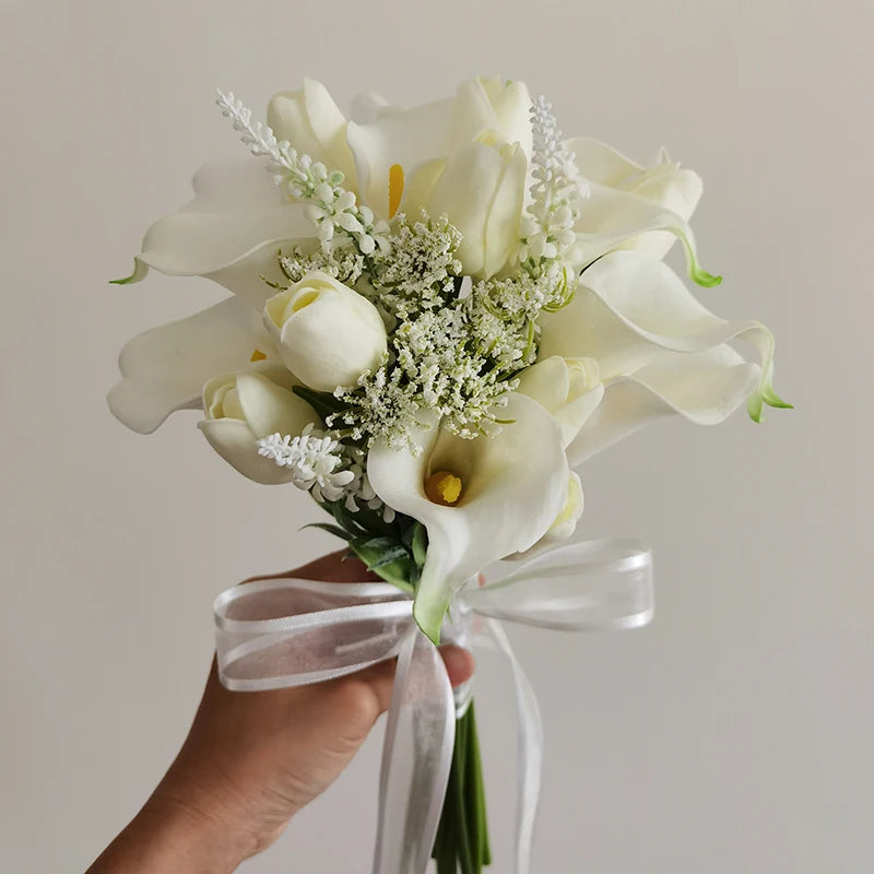 Classic Calla Lily Hand Bouquet - Perfect for Brides