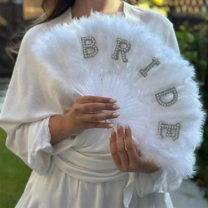 Elegant Bride Fluffy Fan - Stay Warm and Stylish