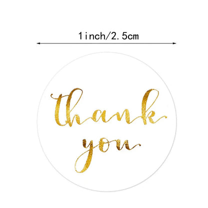 Rustic Kraft Paper "Thank You" Stickers - Perfect for Wedding Parties