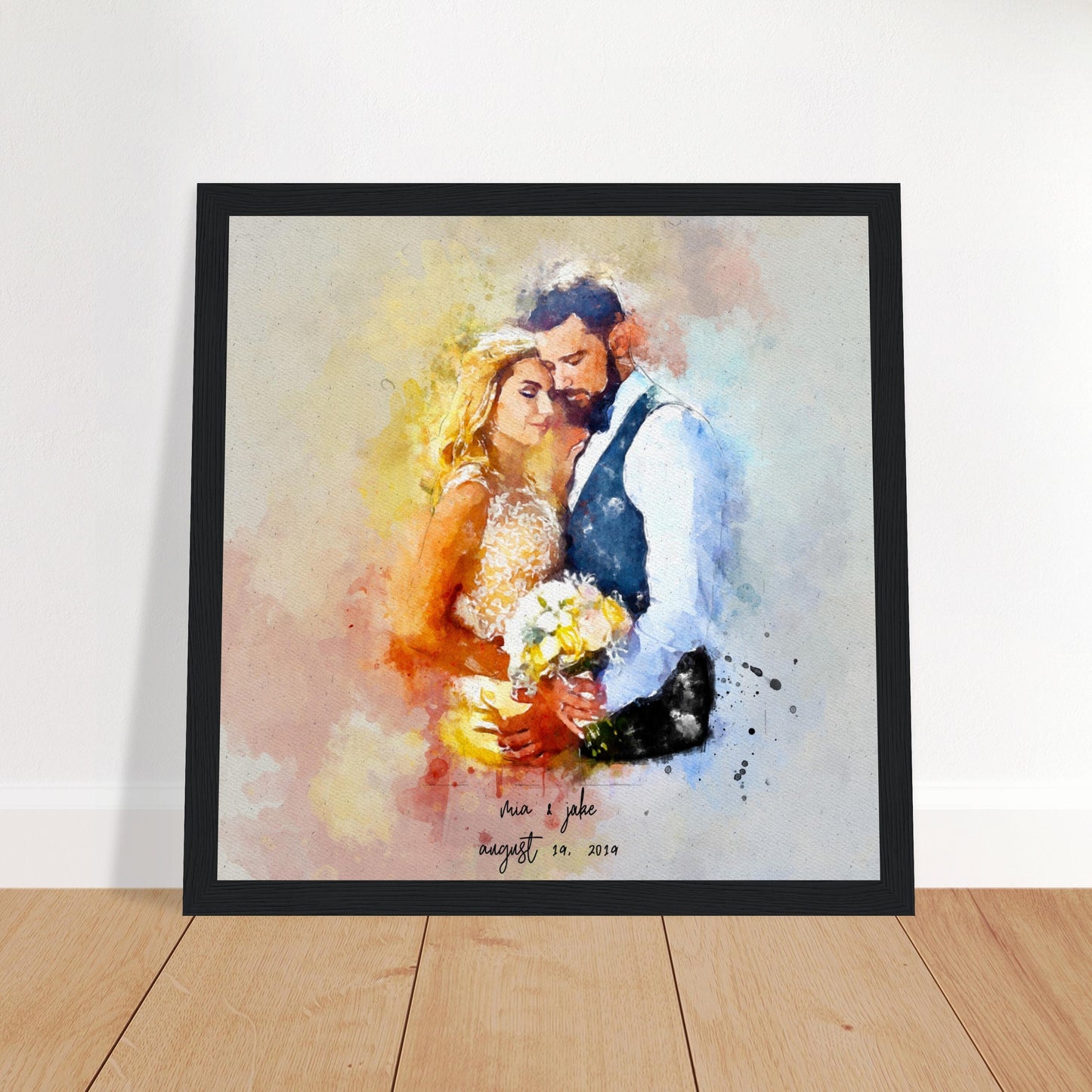 Watercolor Painting From Photo, Custom Watercolor Portrait, Personalized Watercolor Portrait, Engagement, Wedding, Gift, 3W