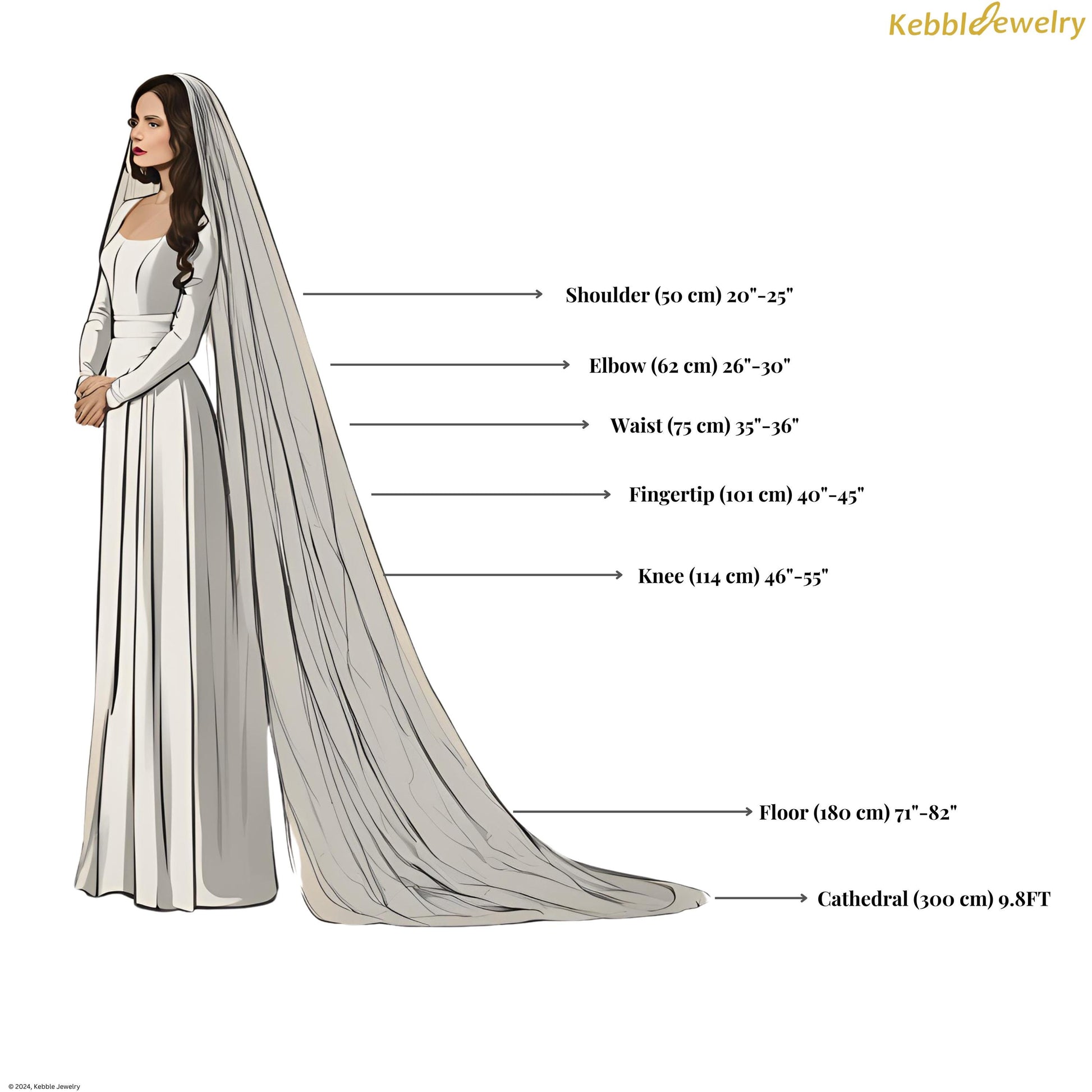 Cathedral Veil 9.8FT Floor Length, Cathedral Wedding Veil, Wedding Veil, Two Tier Wedding Veil Soft, Simple Wedding Veil