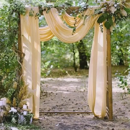 Chiffon Fabric Drapes - 6/10 Meters for Wedding Arch, Ceremony, and Reception Decorations