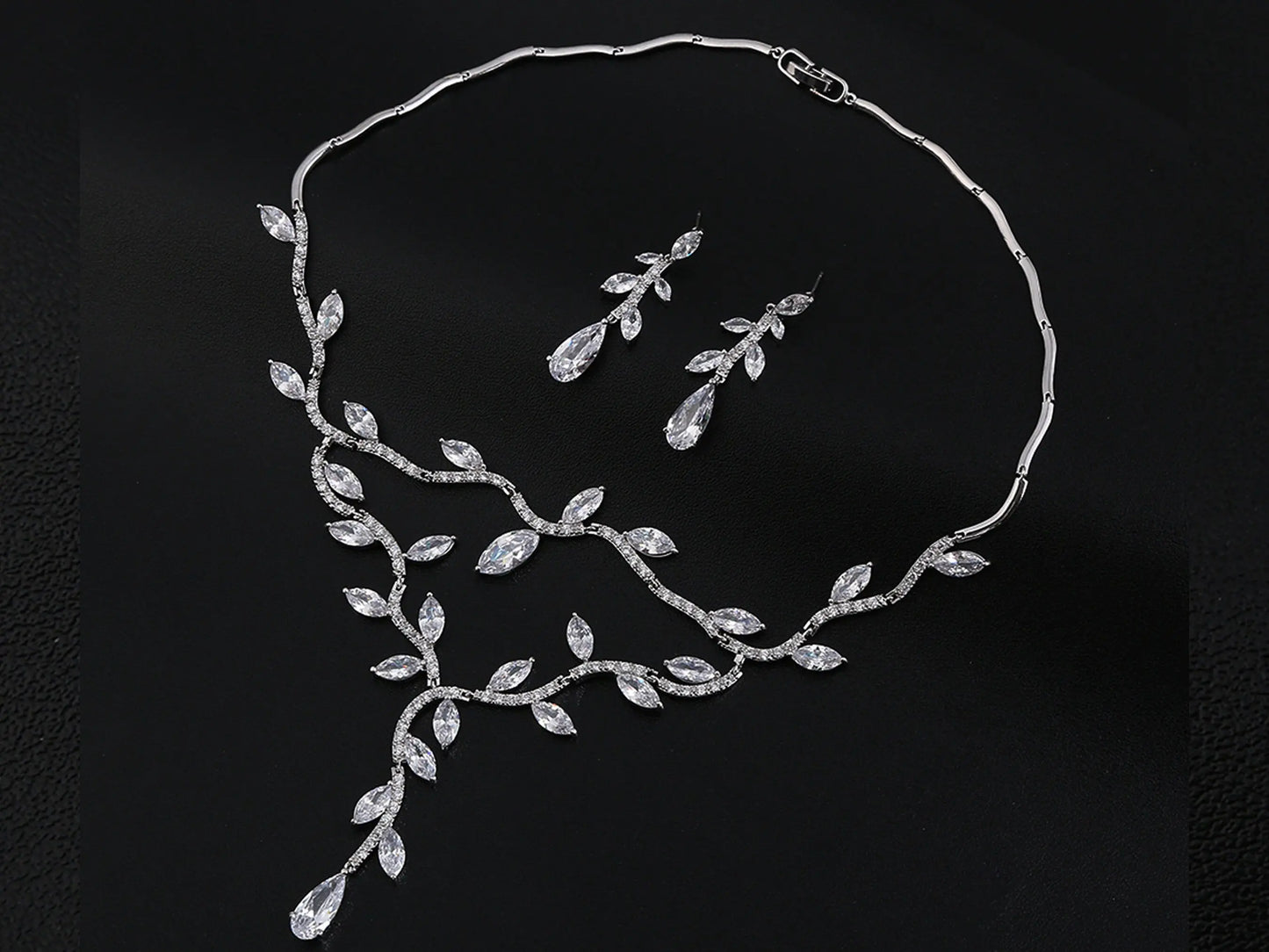 Bridal Jewelry Set For Bride - Silver Kebble Jewelry