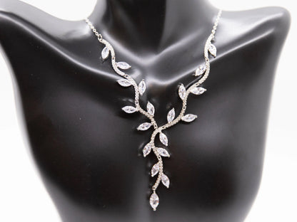 Bridal jewelry set, Wedding jewelry, Vine Necklace and Earrings Kebble Jewelry