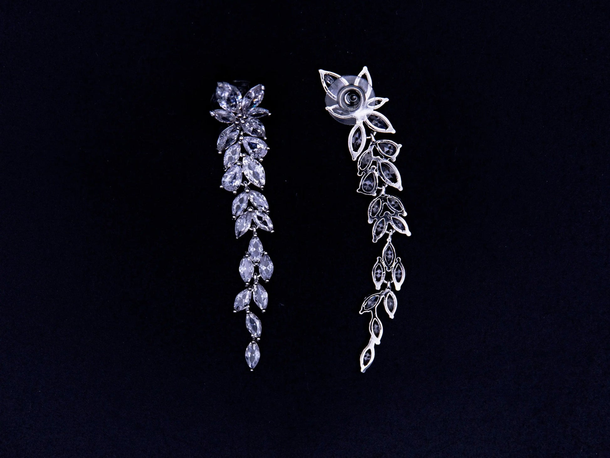 Crystal Bridal Earrings | Chandelier Earrings | Crystal Drop Earrings Kebble Jewelry