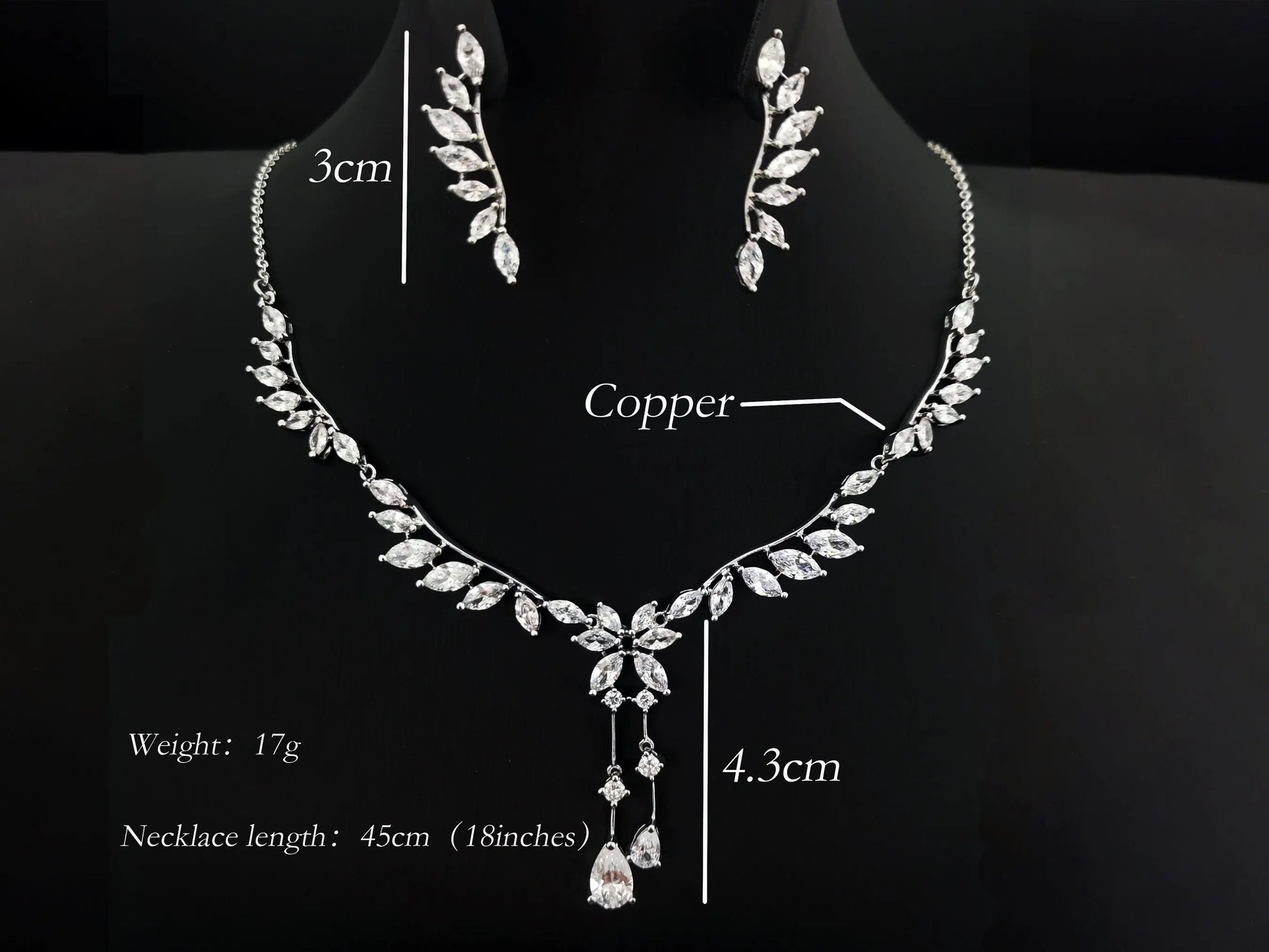 Delightful Silver Angel Wings Necklace and Earring Set - Silver Kebble Jewelry