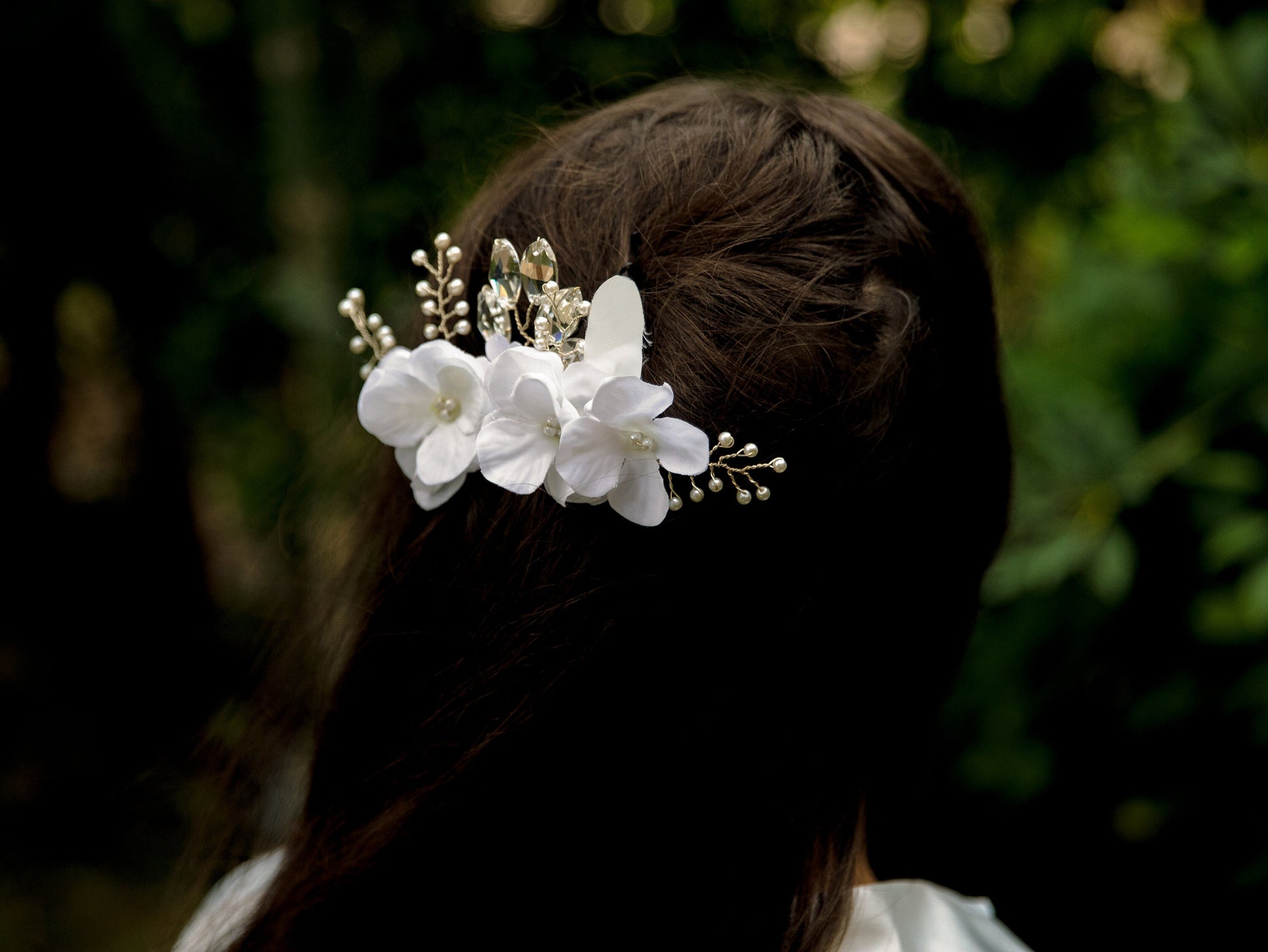 Wedding Hair Comb Floral Hair Comb Pearl Hair Comb Bridal Hairpiece Crystal Hair Comb Flower Hair Comb ~H-20